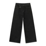 IEFB Men's Straight Denim Pants New Cleanfit Solid Color Korean Version Wide Leg Versatile Casual Jeans Trend New Autumn  9C1519