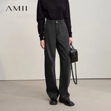 AMII Wide-Leg Warm Jeans – Winter 2025 | Women's