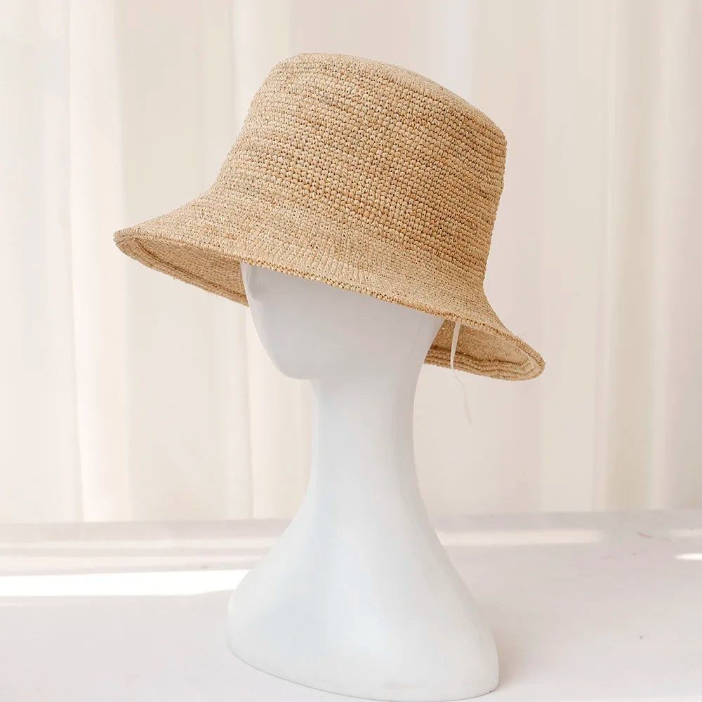 Raffia Sun Hat with Bow | Women's Beach & Travel Hat