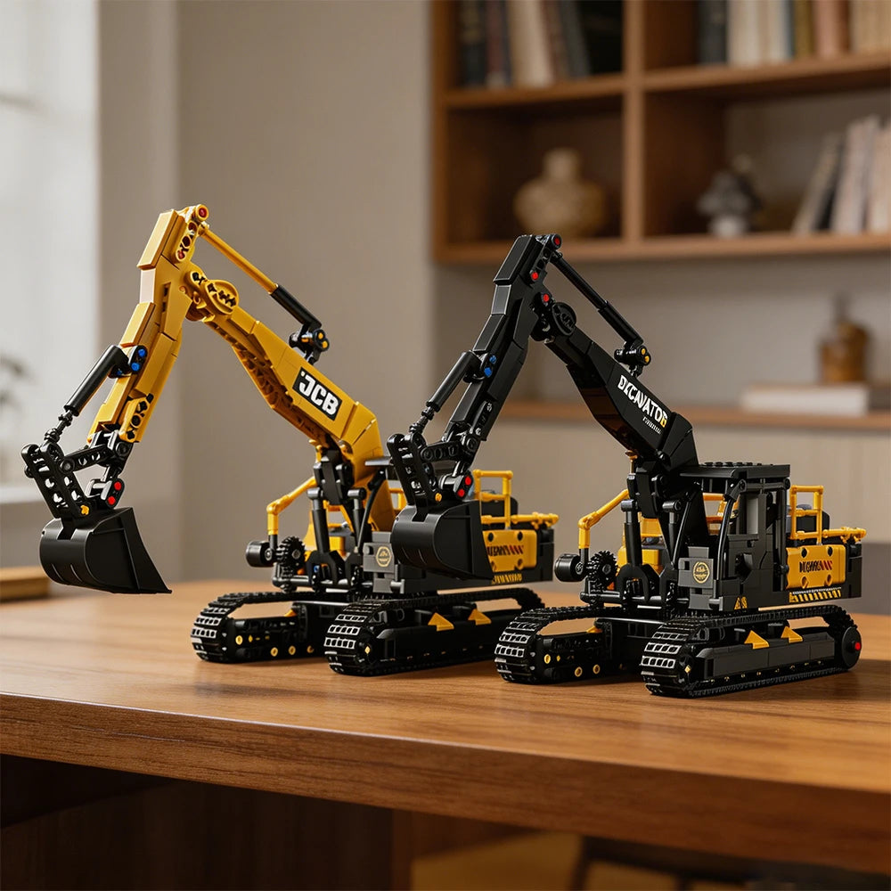 1022PCS City Construction Vehicle Excavator Models Building Blocks MOC Technical Engineering Cars Truck Bricks Toys