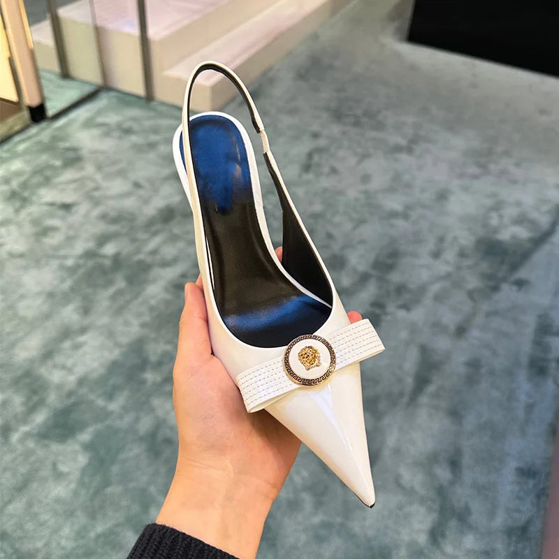 High Heels Women's Thin Heels Pointed French Temperament Bow Light Mouth Single Shoes Women