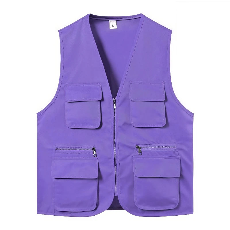 Men's Multi-Pocket Safari Vest – Lightweight All-Season Outerwear