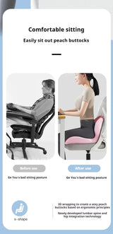 Upgrade "L" Shape Memory Foam Orthopedic Cushion Comfort Ergonomic Design Back Coccyx Pillow Car Seat Office Chair Pain Relief