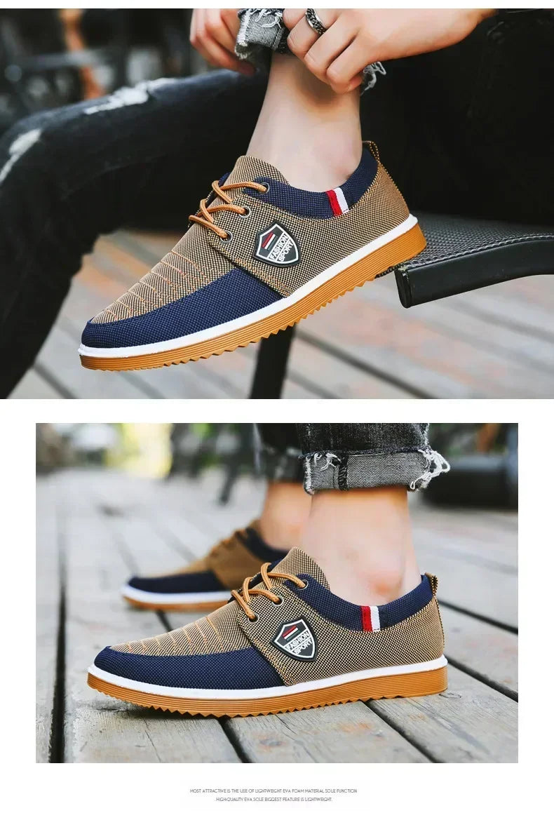 Best Selling Men's casual shoes Vulcanized Work loafers Mesh Lightweight Man sports shoes Canvas Shoes for Men