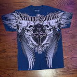 Men's Affliction Style Y2K Graphic Tee – Double-Sided Print