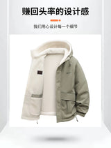 Men’s Fleece-Lined Hooded Winter Jacket