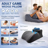 Adult Contoured Memory Foam Hip & Lumbar Support Cushion, Orthopedic Body Lift Pillow for Sitting Up, Flat Lying & Prone Rest