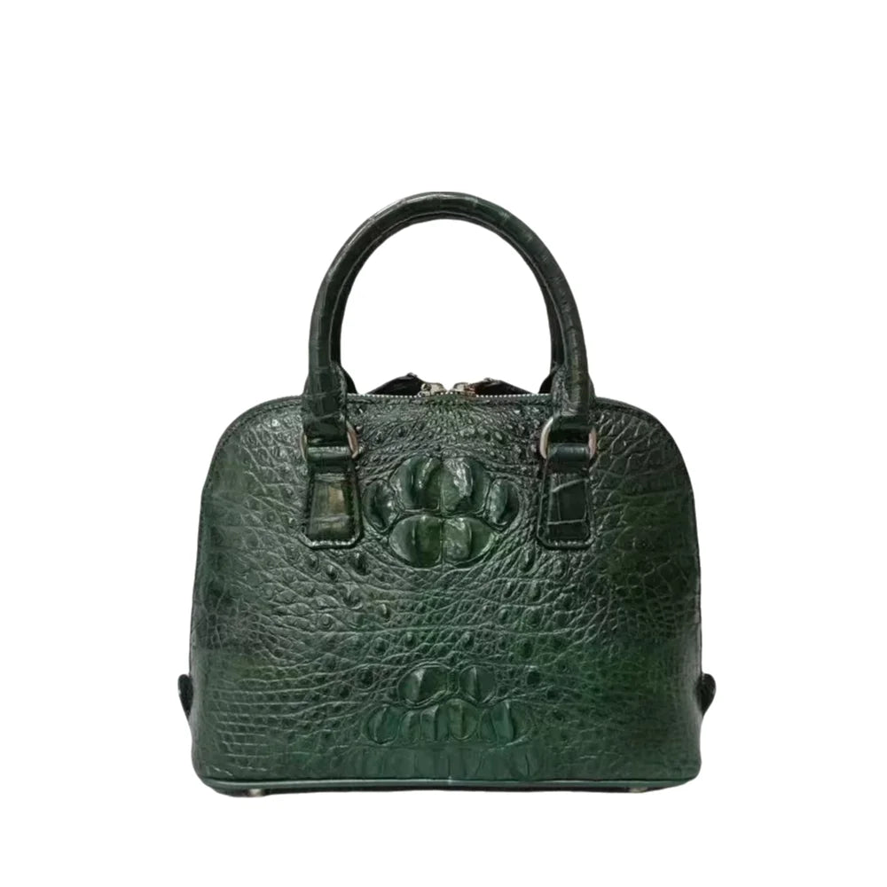 Genuine Crocodile Leather Shell Bag for Women