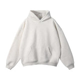 Cotton Baggy Fleece Hoodies for Men Solid Color Plush Pullovers Oversized Hooded Sweatshirt Autumn Winter Thick Clothes Unisex