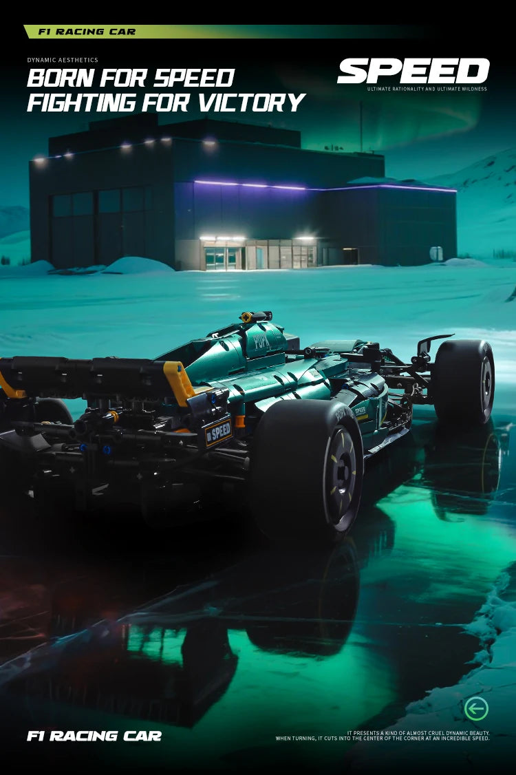 MK6022 1912PCS 1:8 New Technic Martin Aramco AMR25 Building Blocks MOC Sports Car DIY Assembly Model Set Toy Gifts for Boy Decor