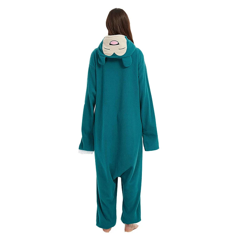 Snorlax Kigurumi Onesie | Cozy Fleece Cosplay Pajamas