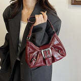 Y2K Retro Pleated Hobo Shoulder Bag for Women Hot Selling Maillard Style Underarm Bag Clutch Handbags for Travel Work Shopping