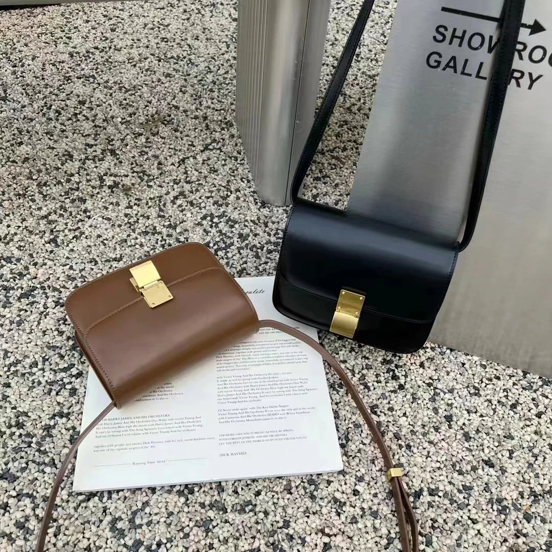 Women’s Genuine Leather Shoulder Bag 2025 Trend Brand Small Square Bags Luxury Designer Handbag Fashion Messenger BagsTofu Bags