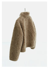 Teddy Style 100% Wool Coat~Women's Short Lazy Style Loose Jacket Autumn and Winter New Model 2025 Faux Fur