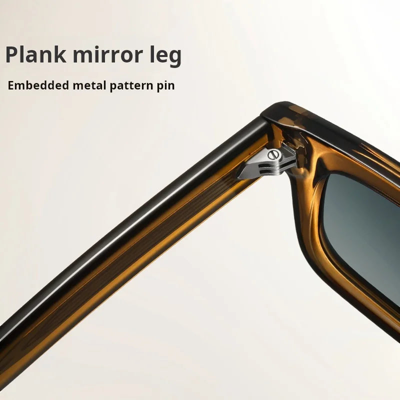 YIMARUILI Retro Square Men's Polarized Sunglasses Fashion Trend UV Protection High Quality TR90 Acetate Women's Driving Glasses