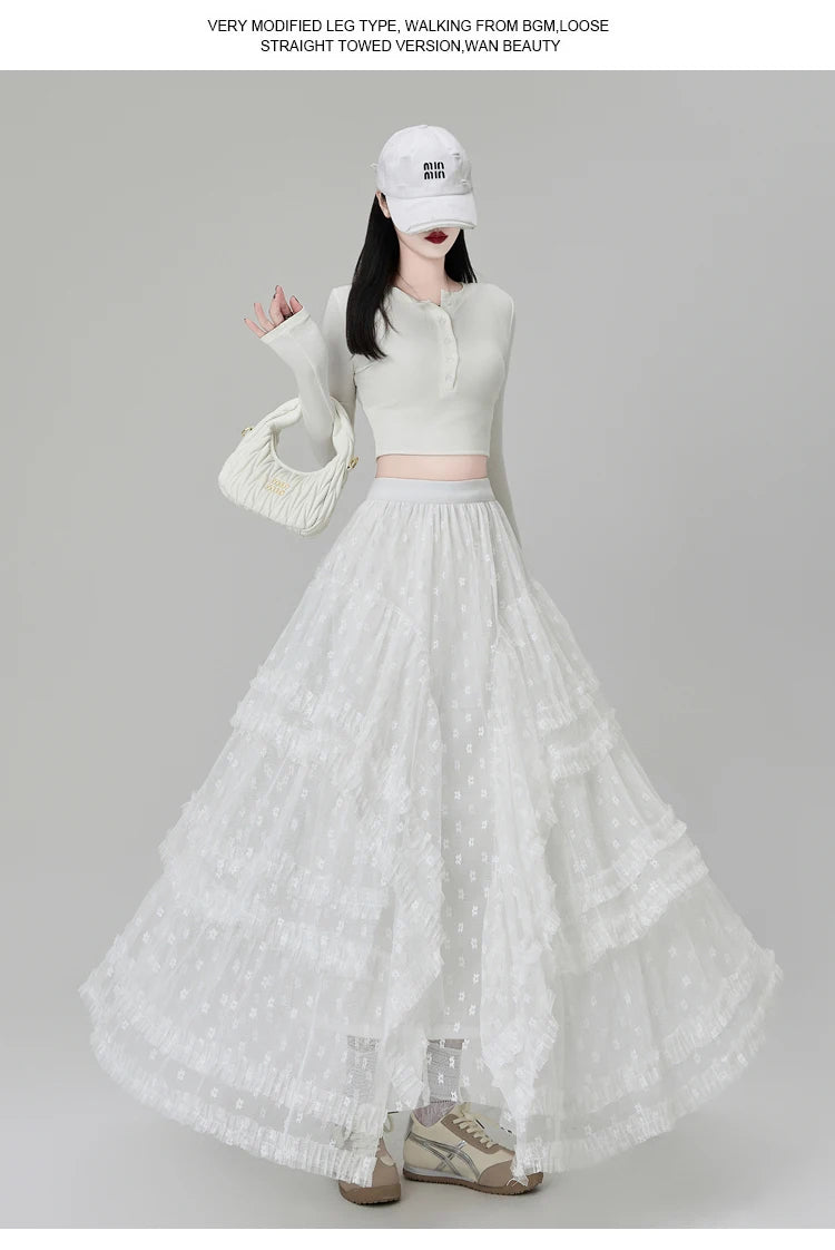 Gothic Lace Trumpet Skirt – Fairycore & Punk Streetwear