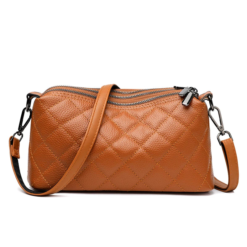 Designer 3 Layers Women's Handbag Cow Leather Female Tote Sac Luxury Soft Solid Genuine Leather Shoulder Crossbody Bag For Women