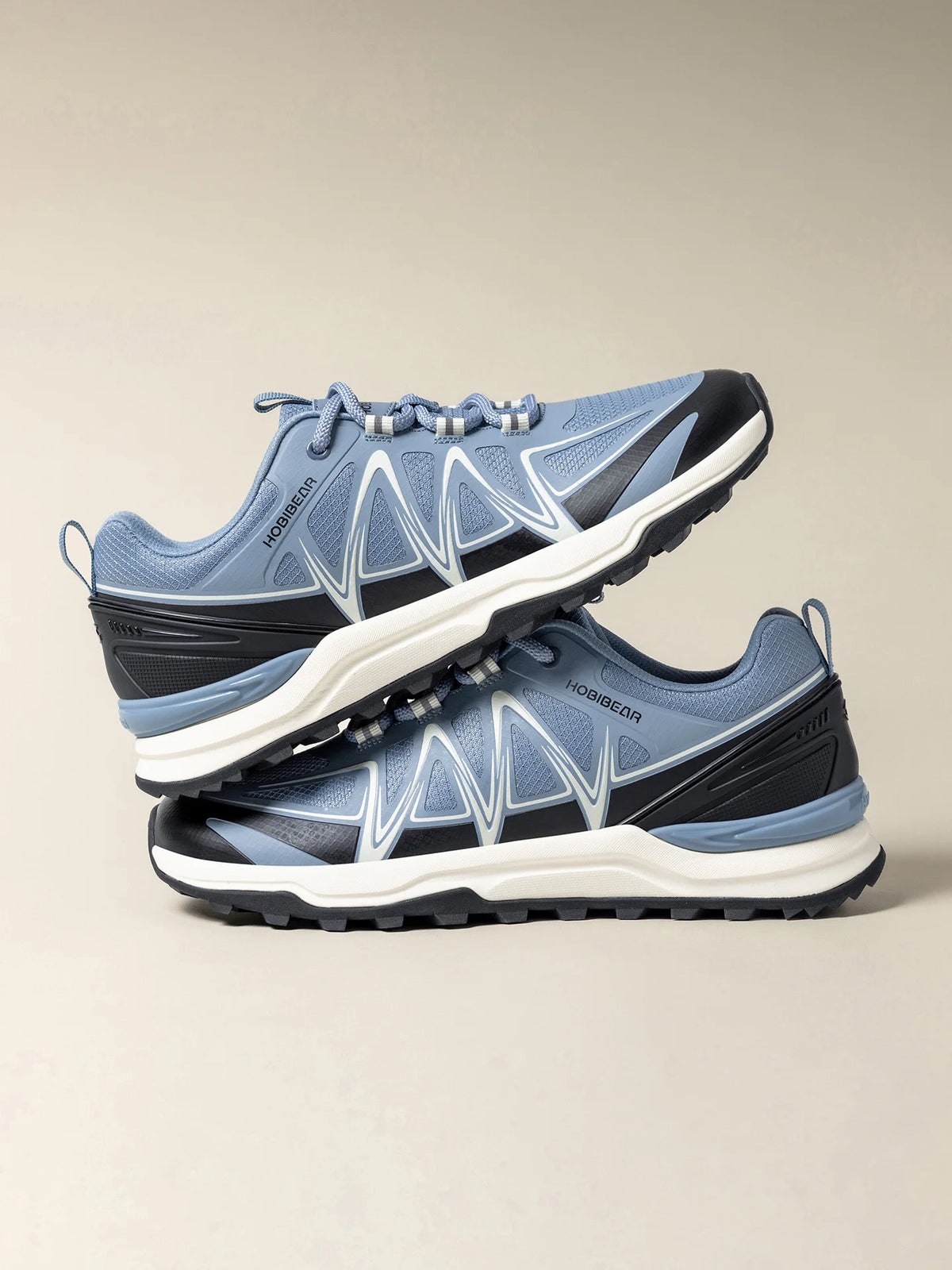 HOBIBEAR Unisex Wide Width Hiking Sneakers Outdoor Trail Running Shoes Artificial Leather Non Slip Lace-Up Walking Sneaker