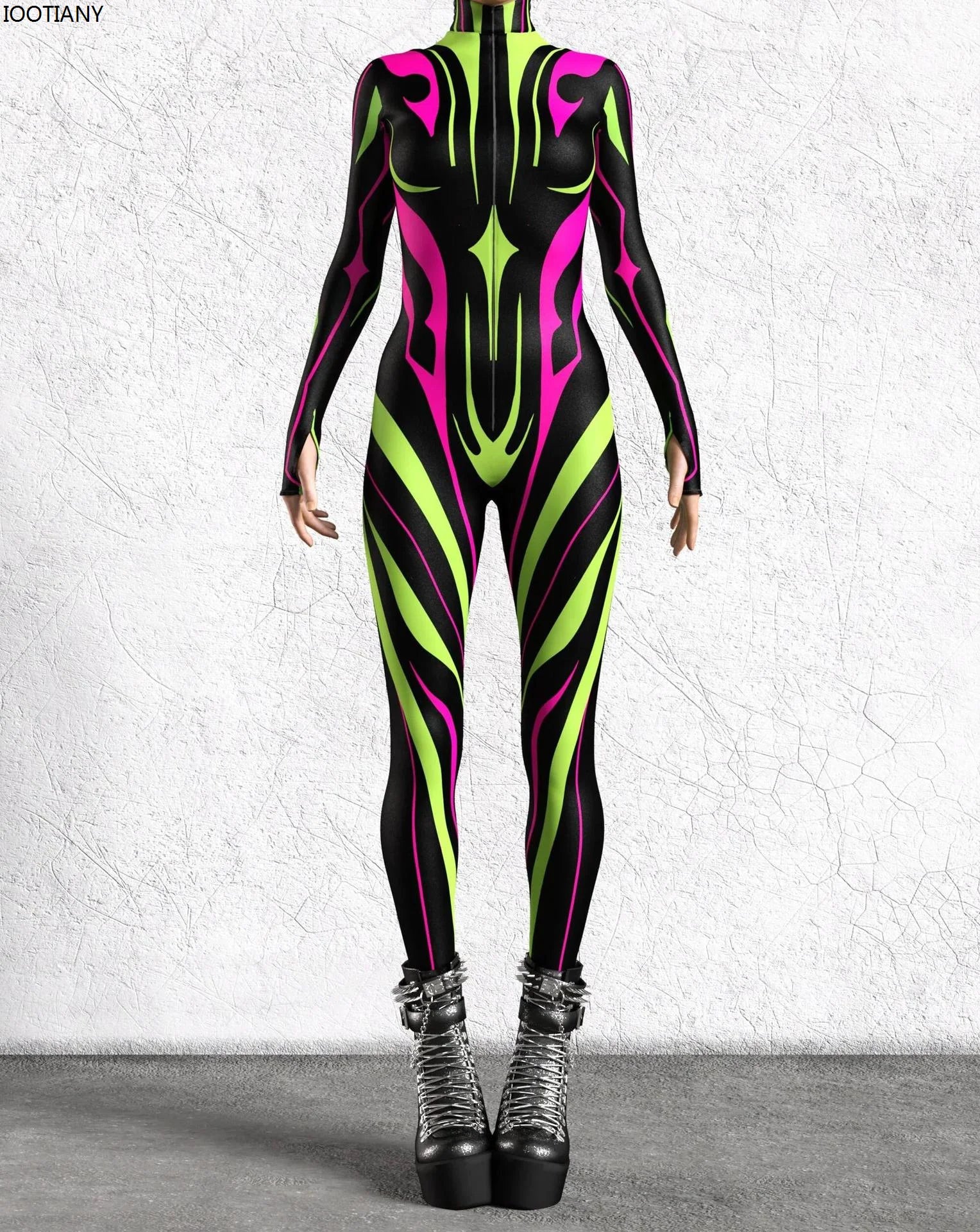 Women's 3D Print Goddess Jumpsuit Catsuit Costume