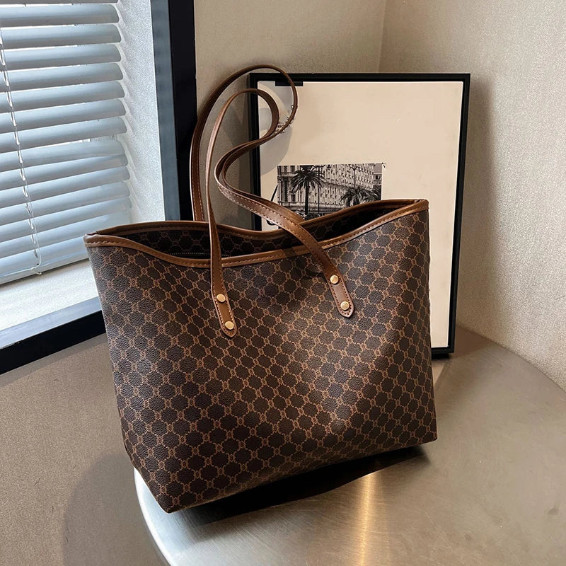 Large Capacity PU Leather Tote