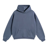 Cotton Baggy Fleece Hoodies for Men Solid Color Plush Pullovers Oversized Hooded Sweatshirt Autumn Winter Thick Clothes Unisex