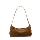 Women's Handbag New Suede Top Grain Leather Crossbody Bag Korean Style Wide Strap Shoulder Handheld Women Light Luxury Versatile