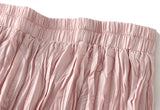 Women's Pleated Maxi Skirt – Elegant A-Line Beach Style