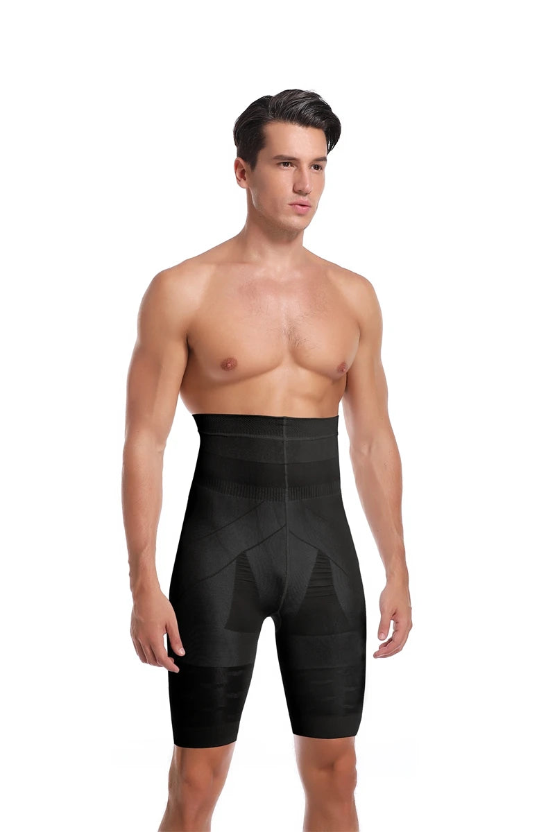 Men Tummy Control Shorts High Waist Slimming Shapewear Abdomen Belly Flat Body Shaper Leg Underwear Compression Briefs Boxer 3XL