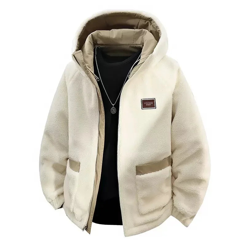 Men’s Fleece-Lined Hooded Winter Jacket