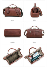 CONTACT'S Genuine Leather Top Handle Bags for Women Sling Shoulder Bags Tote Bag Handbags Metal Frame Female Bags Ladies Fashion