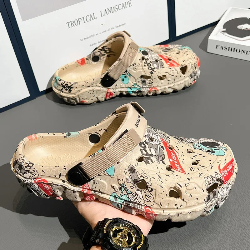 Men Shoes Slippers Men Garden Flat Sandals Platform Sandals Man Summer Sandals 2025 Male Sneakers Outdoor Flip Flops Home Clogs