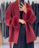 Women’s Casual Lapel Woolen Coat