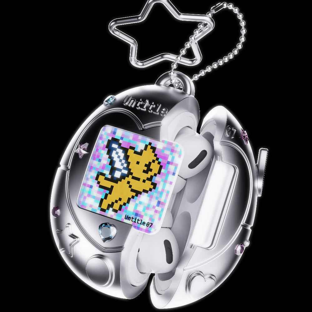 Tamagotchi Style AirPods Case – Silicone with Cartoon Lanyard