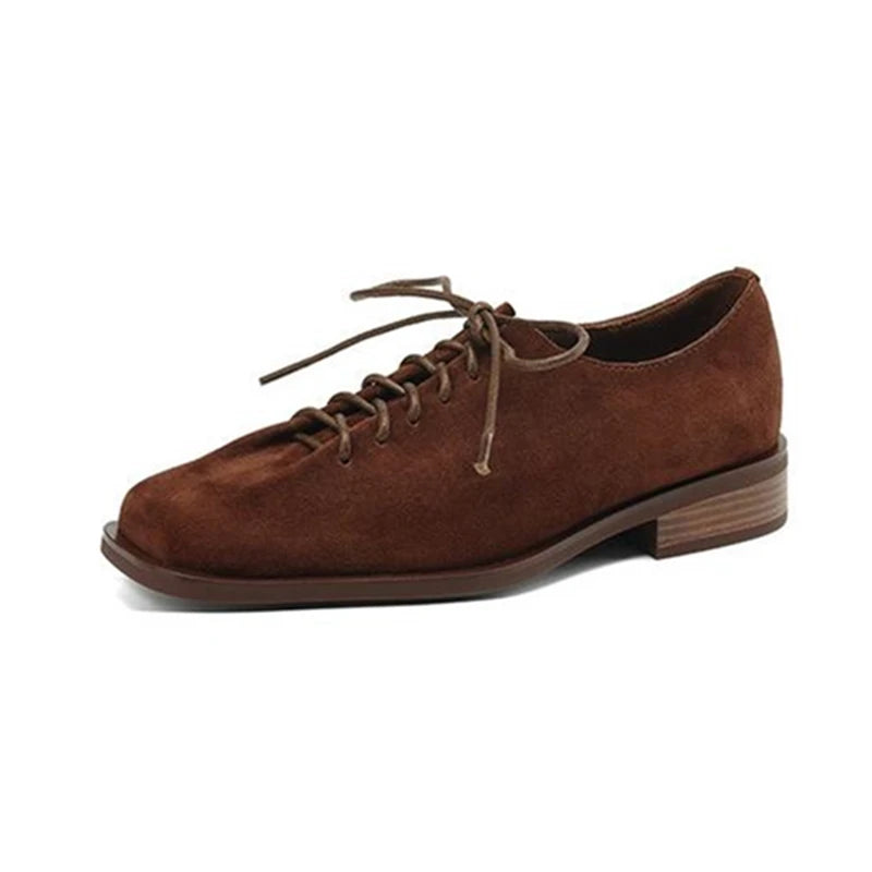 DIMANYU Women's Leather Lace-Up Oxford Pumps