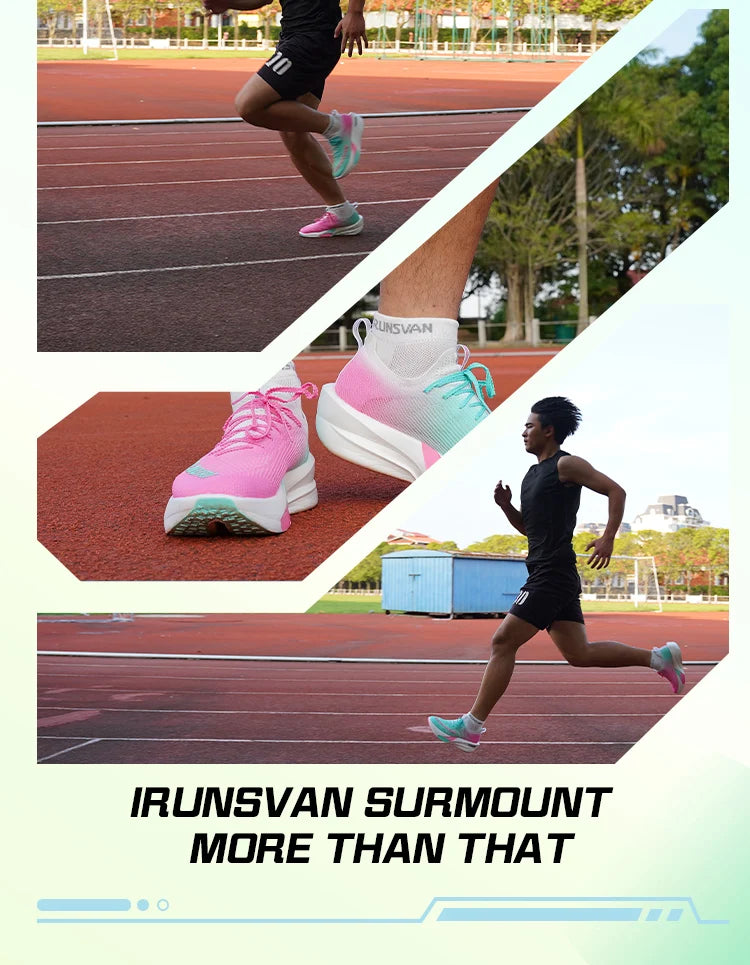 IRUNSVAN Full Plam Carbon Plate Trail Running Shoes Men 2026 High Quality Trendy Shoes New Ultra-light Running Shoes Sports