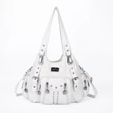 Vintage Women Bag Large Handbags Satchel Top-handle PU Shoulder Bag Vintage Dumpling Pack Multi-pockets Shoulder Bags Purse