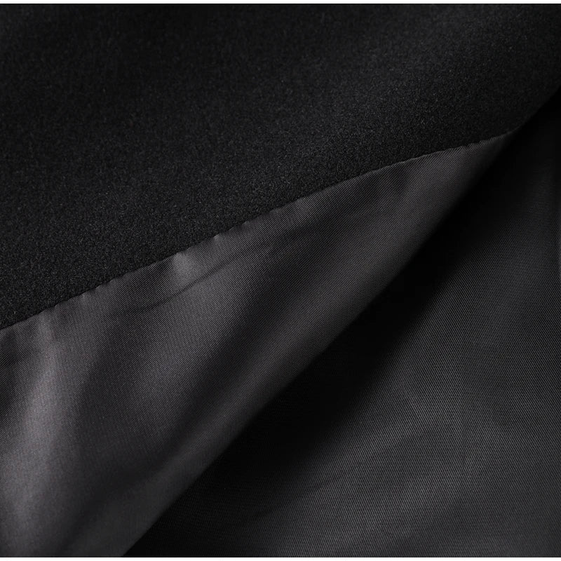 Fashion Short Woolen Coat Women Stand Collar Single-breast Full Sleeve Loose Pocket Jacket Female 2026 Autumn Solid Lady Outwear