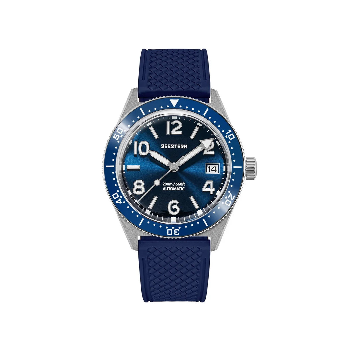 SEESTERN Diver Mens Watch Automatic Japan NH35A Movement 200M Waterproof Mechanical Wristwatches Luminous Domed Crystal S434 new