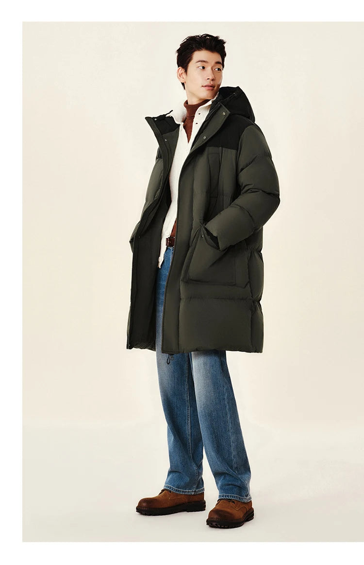 Semir Men's Premium Long Down Jacket | Waterproof