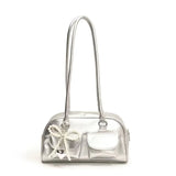 Fashionable Underarm Bow Bag for Women 2024 Korean Edition New Simple Leisure Pillow Bag Trendy Versatile Shoulder Bag