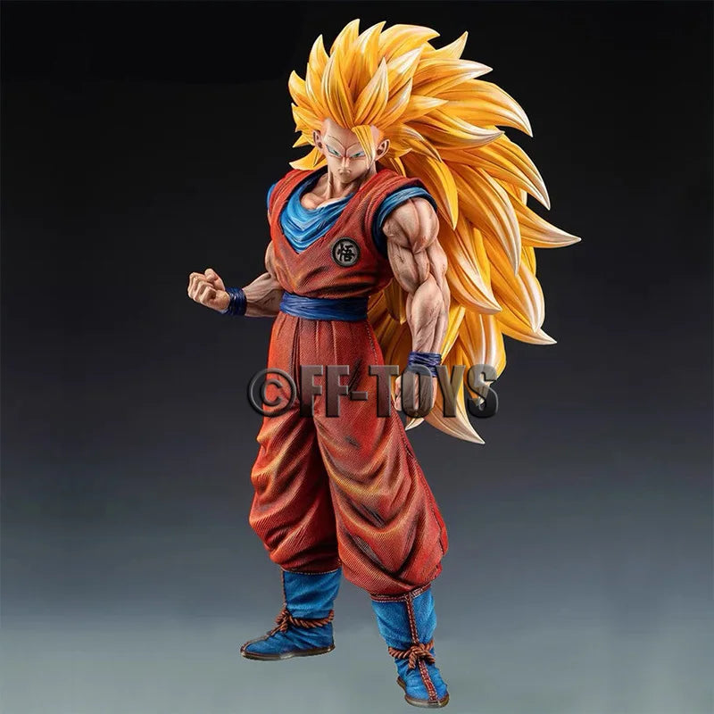 Dragon Ball Z Son Goku SSJ3 Figure Super Saiyan 3 Goku Action Figures 30CM PVC Statue Collection Model Toys Gifts
