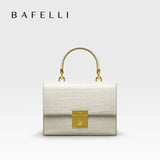 BAFELLI PURSE 2026 LUXURY BAG CROCODILE GRAIN LEATHER EVENING HANDBAG FASHION BUSINESS HANDLE CASUAL WOMEN FEMALE CROSSBODY