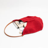 MABULA Casual Woven Beach Large Capacity Slouchy Shoulder Bag Hollow Out Weaving Underarm Bags Holiday Tote Handbag for Women