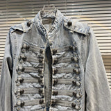 DEAT 2025 Autumn New Fashion Metal Buckle Design Shoulder Strap Denim Short Jacket For Women High Street Coat Female 11A06995