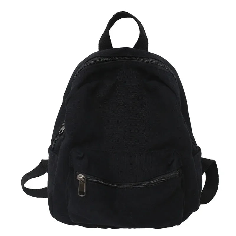 Mini Canvas Backpack – Vintage Unisex Rucksack