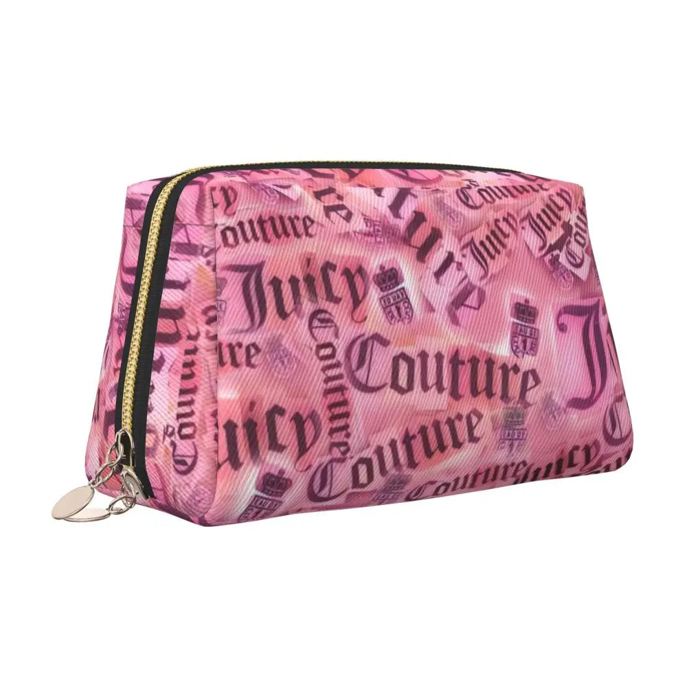 J-Juicy-C-Couture Makeup Bag Zipper Pouch Travel Cosmetic Bags Large Leather Portable Cosmetic Bag for Women
