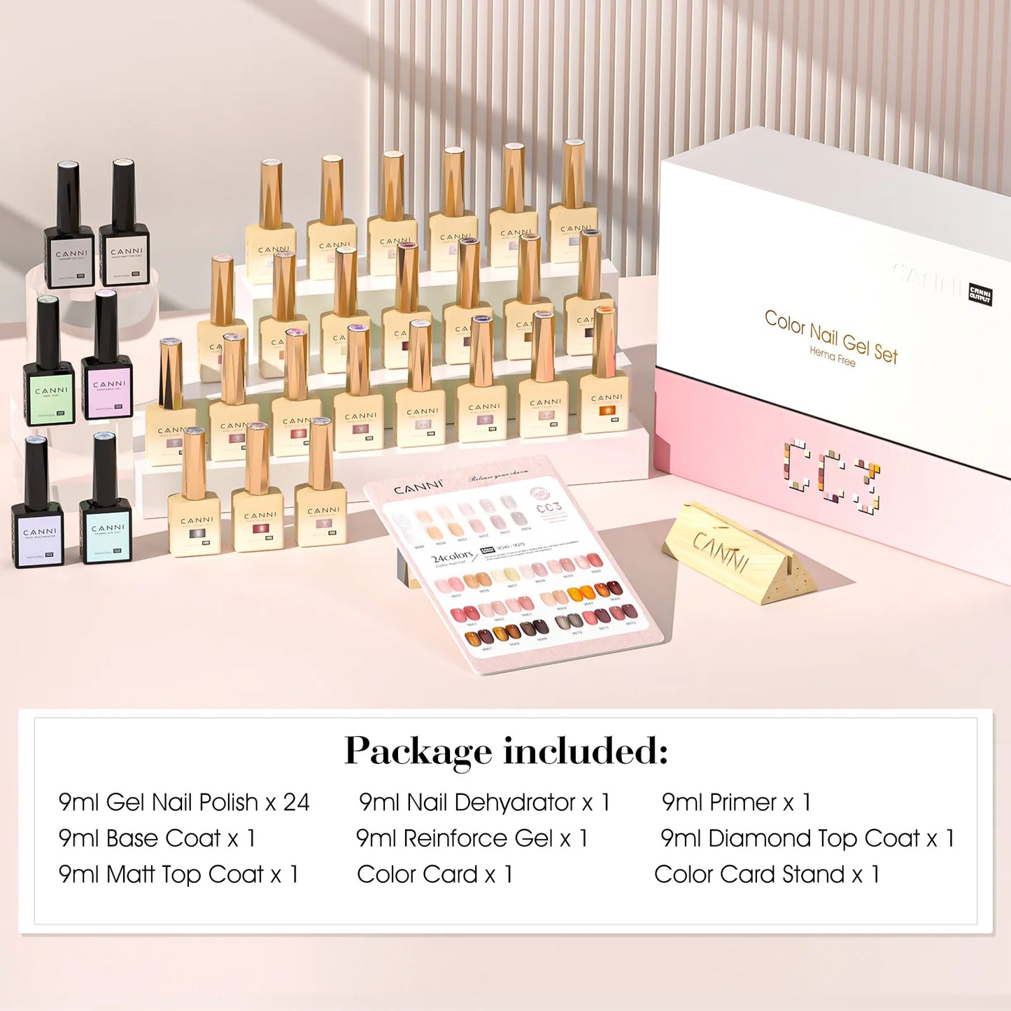 CANNI 30pcs Gel Polish Kit – HEMA & TPO Free CC Collection