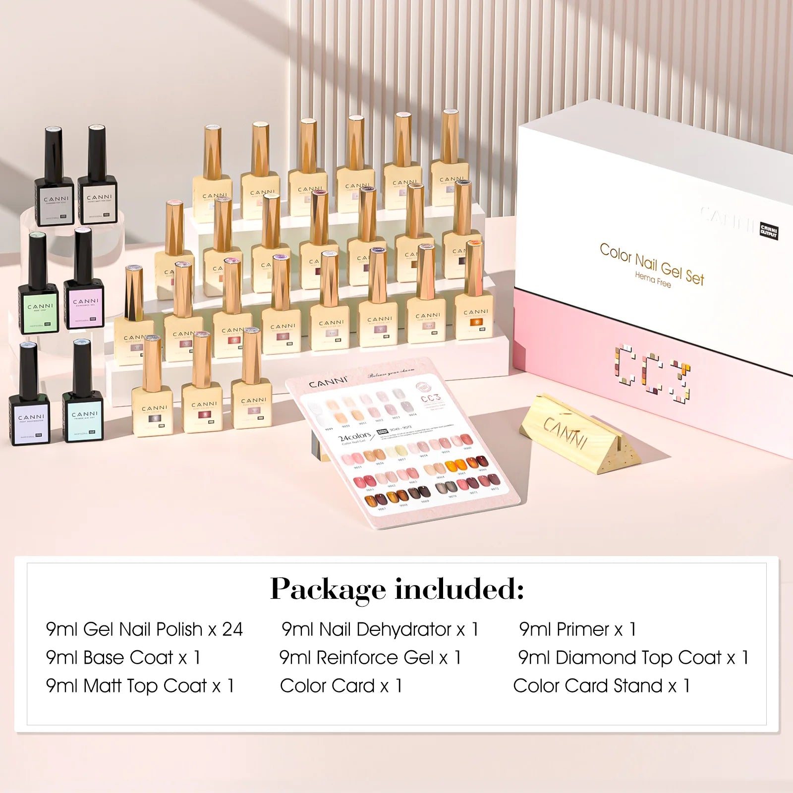 CANNI 30pcs Gel Polish Kit – HEMA & TPO Free CC Collection