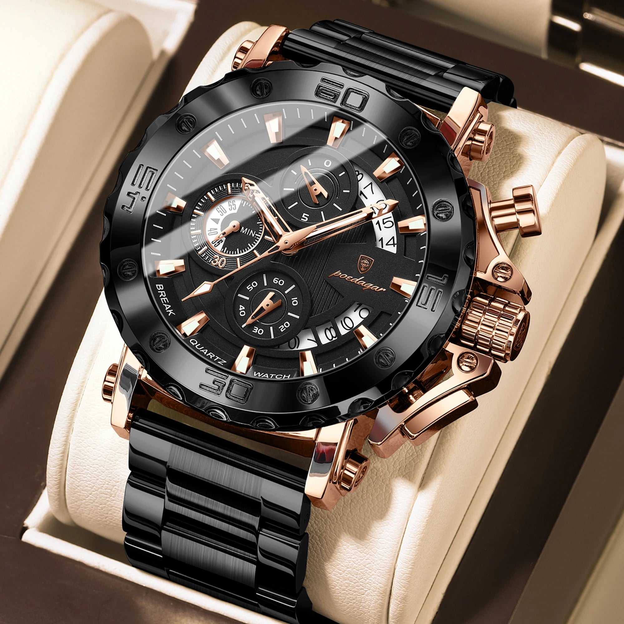 POEDAGAR 892 Luxury Men's Chronograph Watch