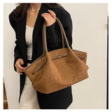 2025 Leopard Print Suede Women Tote Bag with Inner Pocket Underarm Bag Large Capacity Satchel Bag for Work Travel Purses Handbag